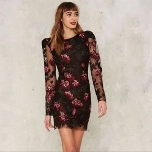 - Nasty Gal black floral dress  Dress-NWNT